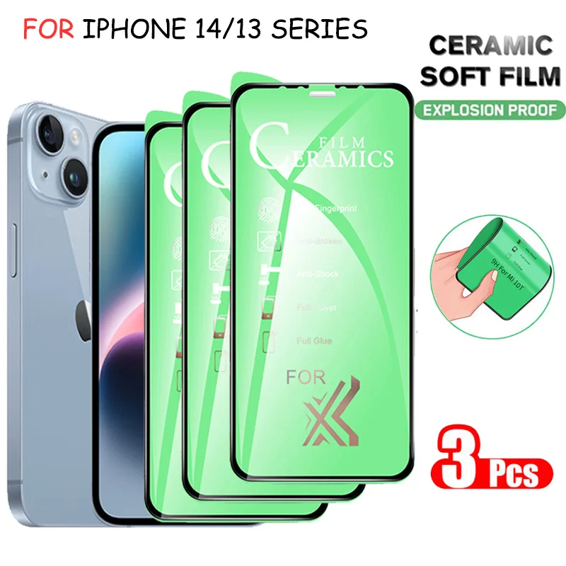 Hd Ceramica, Pellicola Iphone 14 Pro Max Pellicola In Ceramica/Vetro Morbido Iphone 14 Pro Pellicola Protettiva In Ceramica Per Apple Iphone 14 13 Pro