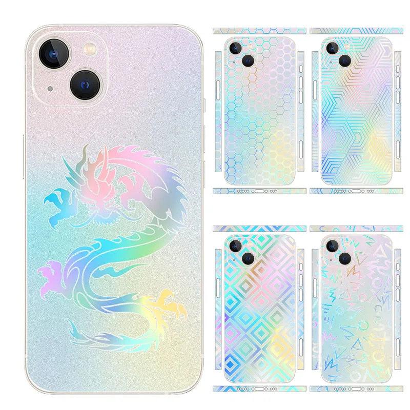 Dazzling Decal Skin Per Iphone14 13 12 Pro Max Back Screen Protector Full Cover Wrap Classic Film Adesivo Opaco Antigraffio