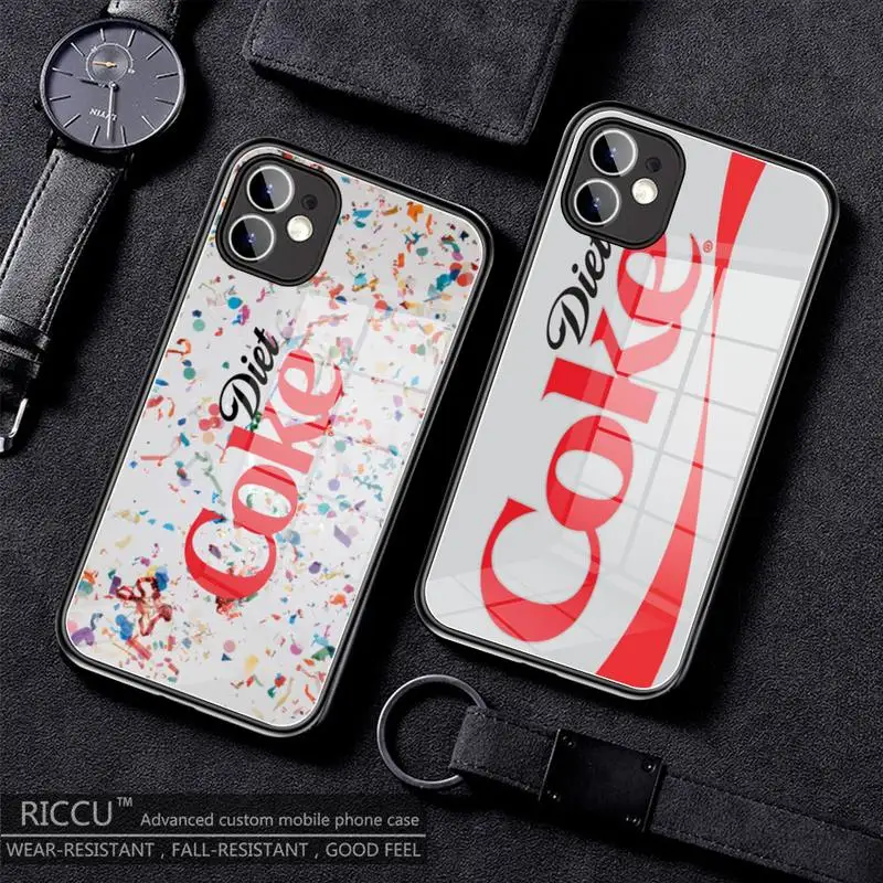 Diet Coke Can Phone Case Vetro Temperato Per Iphone14 12 13 Pro Max Mini 11 Pro Xr Xs Max 8X7 6S 6 Plus Se 2020 Cover