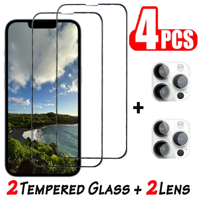 4Pcs Vetro Temperato Per Apple Iphone 14 Plus Pellicola Vetro Iphone-14-Plus Pellicola Iphone14 Plus Screen Protector 14Plus Vetro Iphone 14 Plus