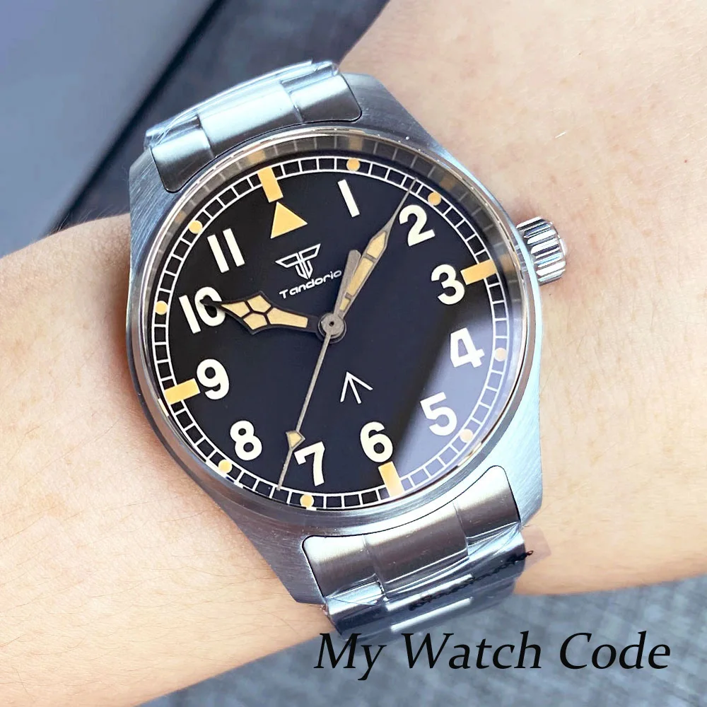 Tandorio Automatic Filed Watches Diver For Men Orologio Da Polso Vintage Japan Nh35 Pt5000 Bracciale In Acciaio Personalizza Logo Orologio