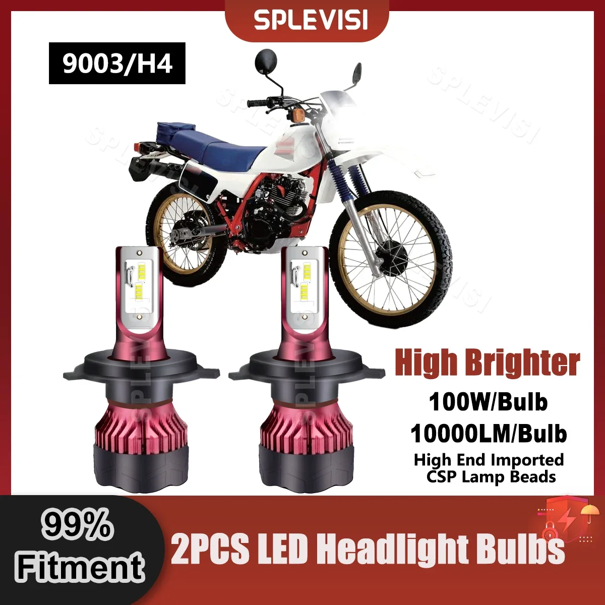 300% Luminosità H4/9003 Faro Led Di Ricambio Per Honda 1986 Xl600R Ac Per Honda 1998 Vt1100C2 Ac-Shadow Ace Moto Lampadine