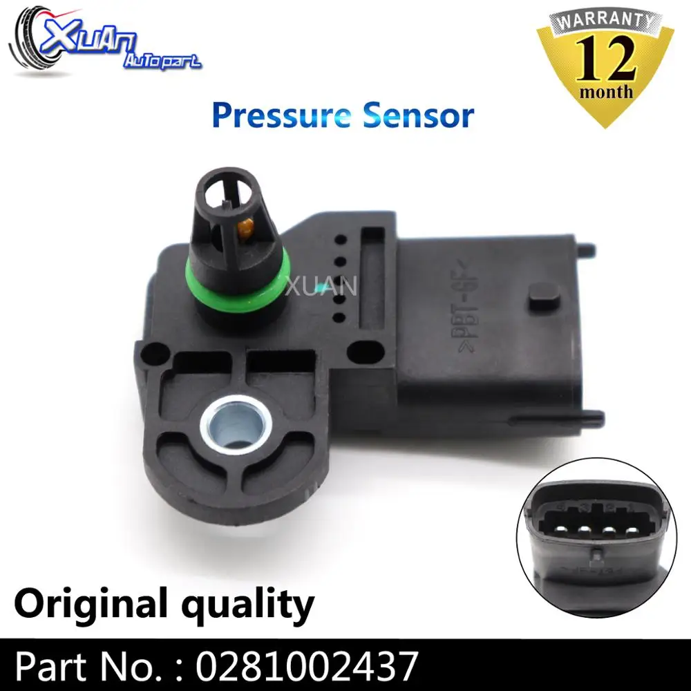 Xuan 0281002437 Spinta Dell'Aria Di Aspirazione Turbo Collettore Di Pressione Map Sensore Per Alfa Romeo 147 156 159 Brera Gt Spider Fiat Croma Doblo
