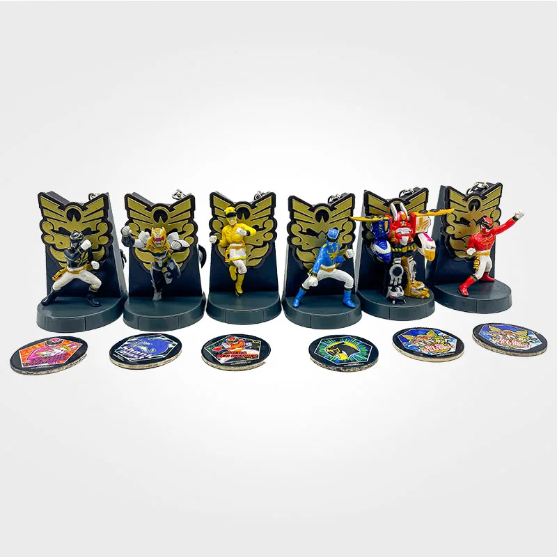 Potenti Rangers Mega Force Dinosaur Megazord Roboknight Modello Portachiavi Ciondolo Modello Anime Figure Raccogliere Ornamenti