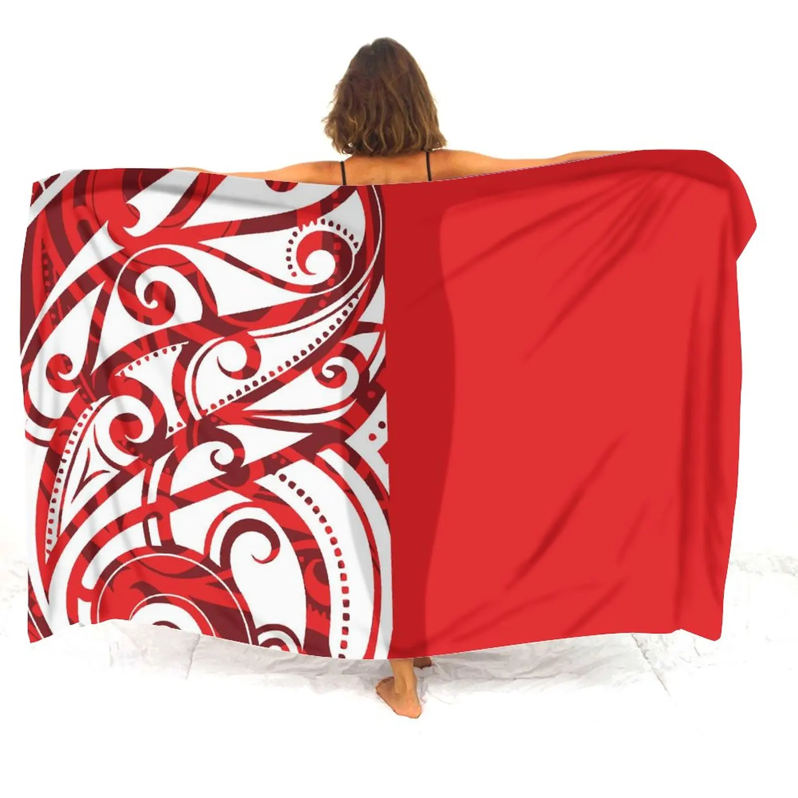 Estate Mare Bikini Antiscivolo Scialle Personalizzato Sarong Pacific Art Island Stampa Floreale Sarong Signore Sarong Personalizzato
