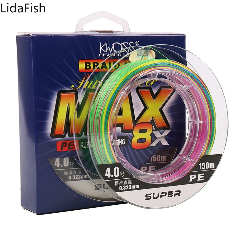 Lidafish New X8 Fishing Line 150M 8 Fili Intrecciati Pe Fishing Line Multifilamento Carp Fishing Line Attrezzatura Da Pesca
