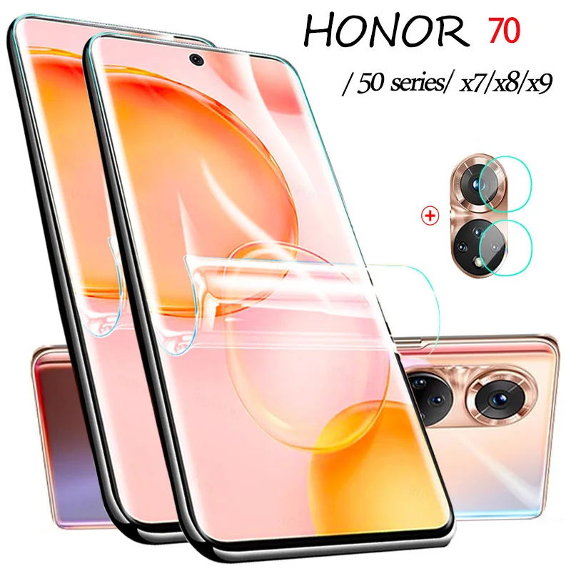 3Kit Honor 50 70 Pellicola Salvaschermo Per Honor X8 Hydrogel Film Honor X7 X9 70 Accessori Fotocamera Hidrogel Honor 50 Lite Vetro Morbido Honor 50 S