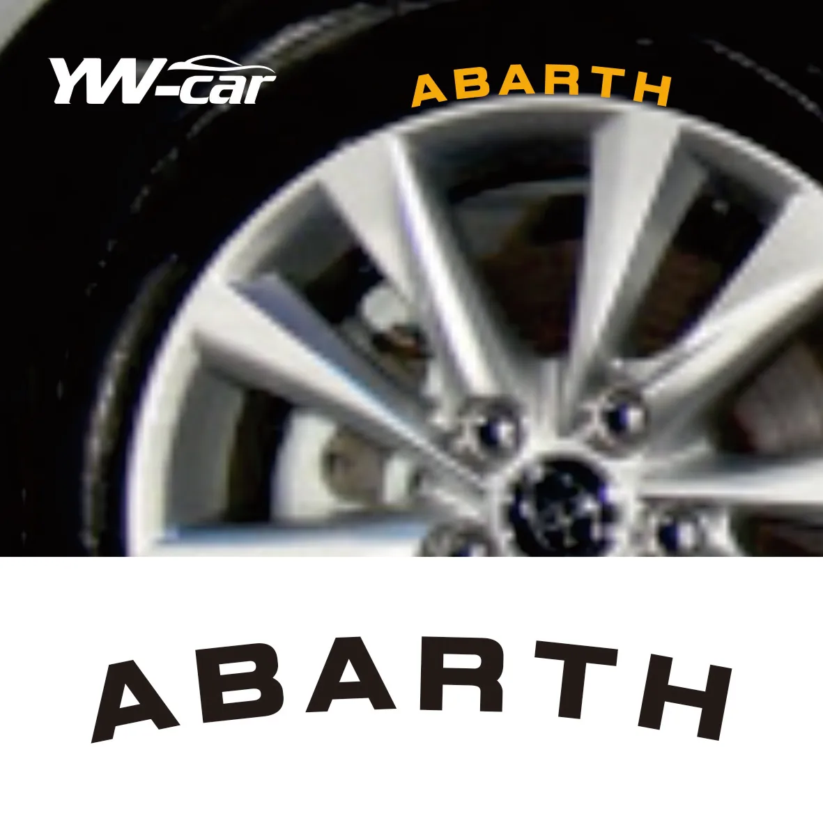 Per X8 Fiat Abarth Cerchi Cerchi In Lega Decalcomanie Curve Adesivi 500 Punto 124 Spider