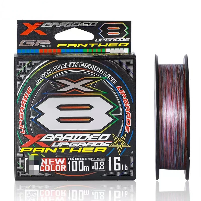 Nuovo Giappone 16Lb-70Lb X8 Panther Sinking Type Multicolor Intrecciato Lenza Alta Fength Pe Line Per Mulinello Da Pesca Alla Carpa Bass