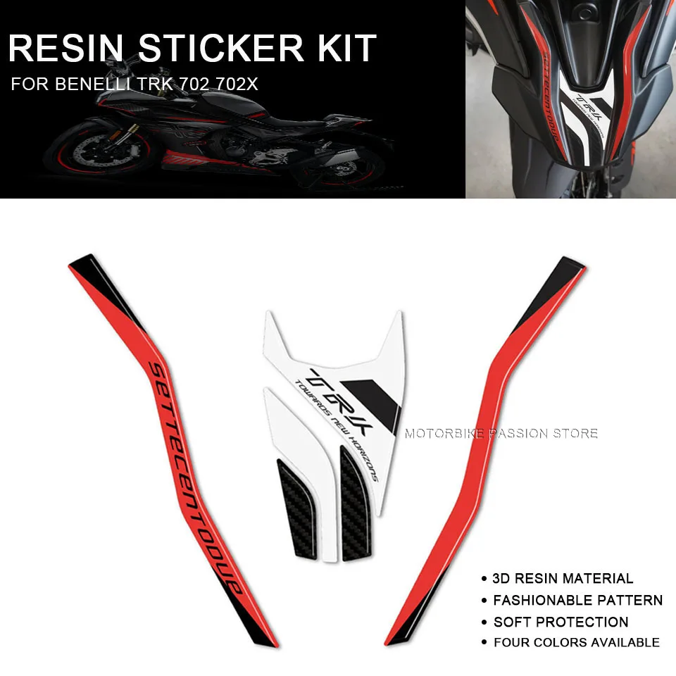 Accessori Moto Kit Adesivi Epossidici 3D Adesivi Di Protezione Anteriore Moto Per Benelli Trk 702 Trk 702X 2023-