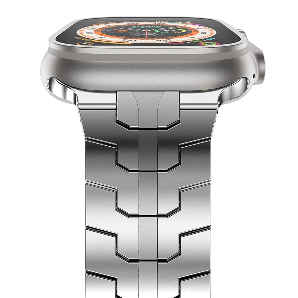 Per Apple Watch Ultra Band 49Mm 45Mm 44Mm 42Mm Cinturino In Acciaio Inossidabile Per Apple Watch Se Iwatch Series 8 7 6 5 4 3 Link Bracciale