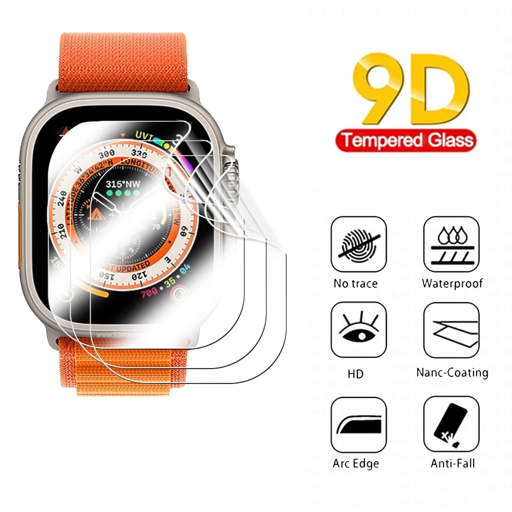 Pellicola Morbida Curva 3 Pezzi Per Apple Watch Pellicola Ultra Idrogel Per Apple Smart Watch Se 2022 Series 8 Watchultra Non Vetro Temperato