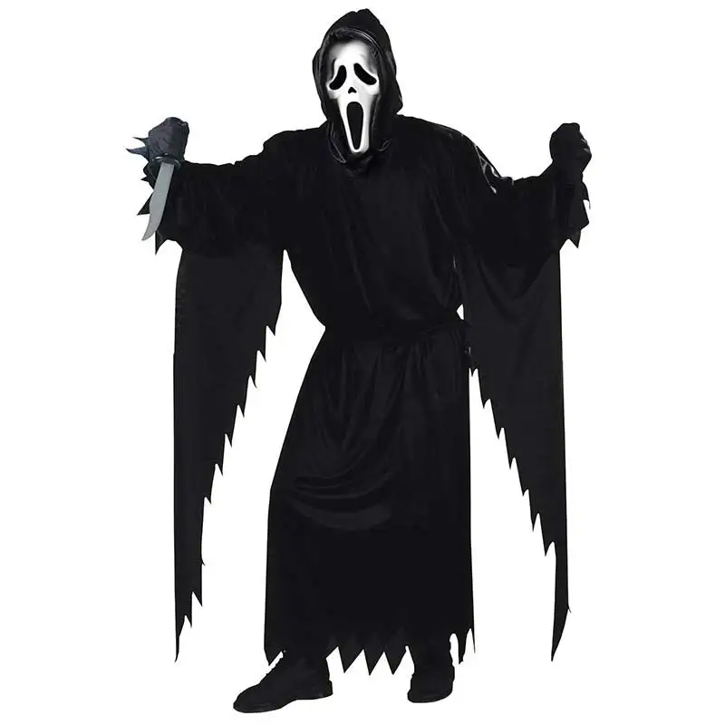 Bambini Scream Costume Bambini Fancy Dress Halloween Party Horror Death Ghostface Costume Ragazzi Adolescenti Halloween Costume Cosplay