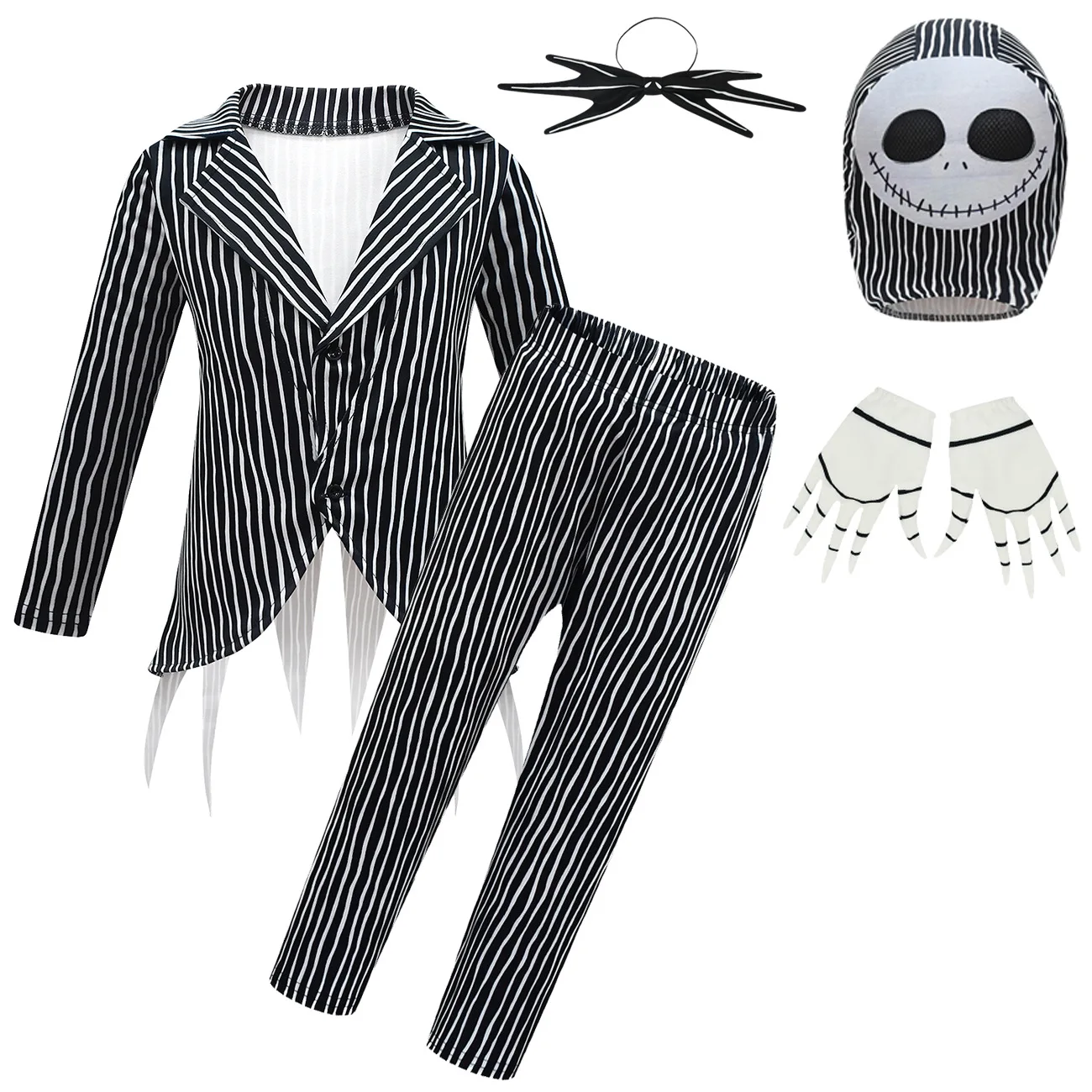Nuovi Bambini Urlano Abbigliamento Due Pezzi Halloween Cosplay Horror Costume Ragazzi Morte Irregolare Ghostface Vestiti Cappotto Vestito