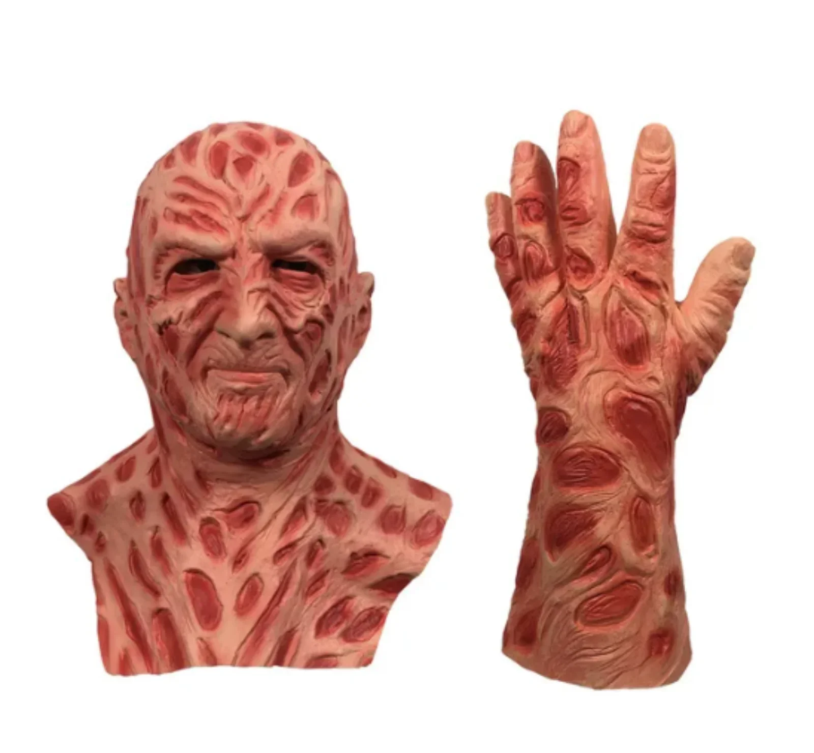 Freddy Latex Mask Halloween Carnival Cosplay Costume Horror Full Face Mascara Demon Rave Ghostface Prop Travestimento Uomo Accessor