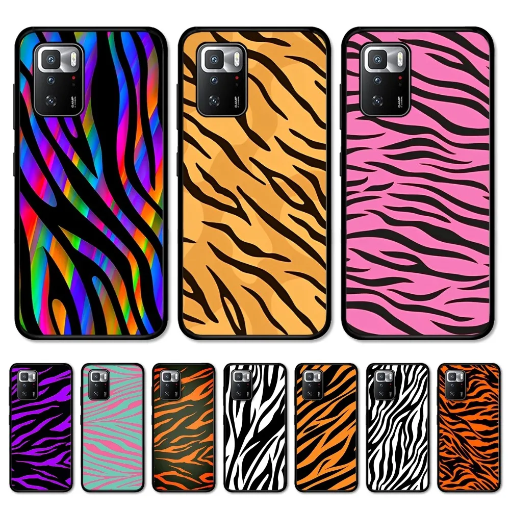 Custodia Per Telefono Color Zebra Skin Pattern Per Redmi Note 4X5 A 6 7 8 Pro T 9 Pro 9S 10 Pro 11 Pro 11S 11Epro Pocom3Pro