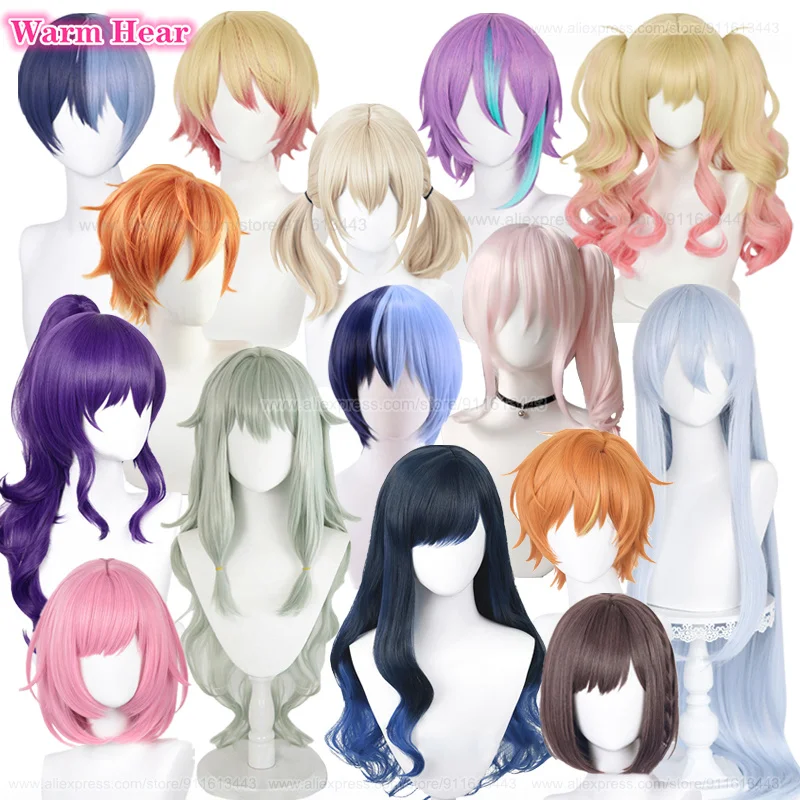 Anime Kamispiro Rui Tenma Tsukasa Tenma Saki Aoyagi Toya Akiyama Mizuki Asahina Mafuyu Yoisaki Kanade Ootori Emu Parrucche Cosplay