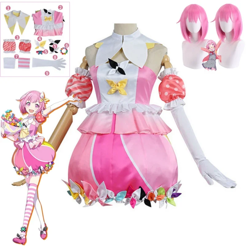 Progetto Sekai Palcoscenico Colorato! Ootori Emu Otori Emu Anime Cosplay Halloween Christmas Carnival Party Costume Abbigliamento Donna