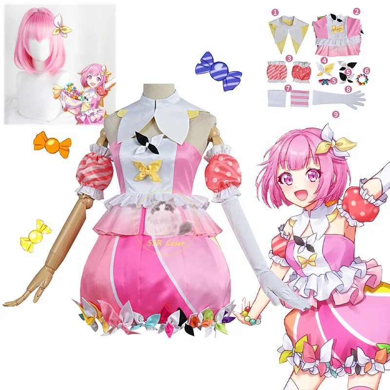Anime Ootori Emu Cosplay Emu Dress Women Girl Project Sekai Colorful Stage Lolita Dress Wig Halloween Party Roleplay Uniform