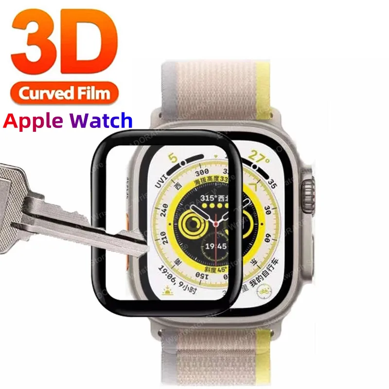 Proteggi Schermo In Vetro Protettivo Curvo 3D Da 2 Pezzi Per Apple Watch Ultra 49Mm Watch 8 41Mm 45Mm Se 2022 40Mm 44Mm Film