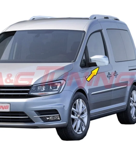 For Volkswagen Caddy 2015-2020 Mirror Cover Abs Chrome Stainless Chrome High Quality Compatible Rearview Cover Durable