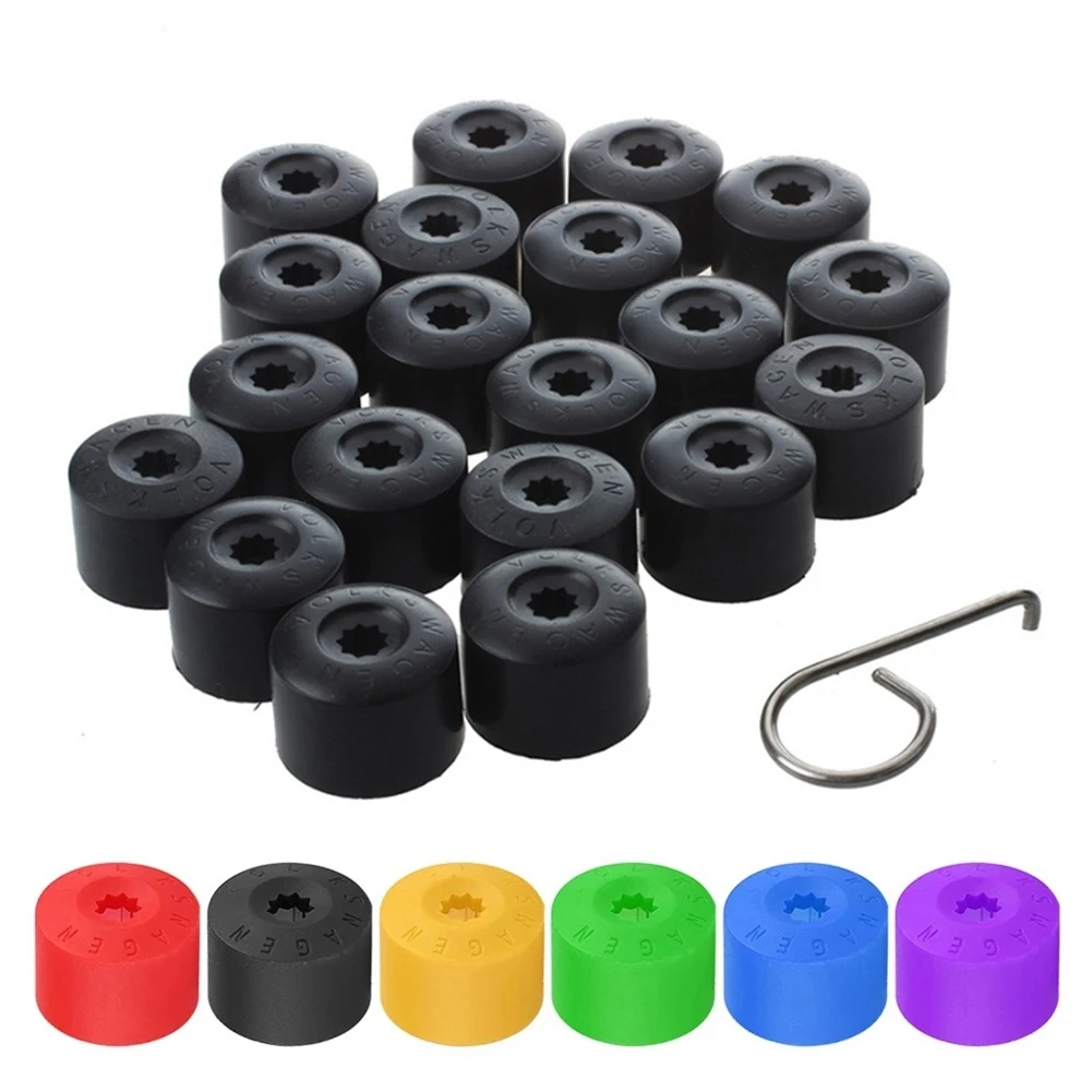 Car Wheel Lug Nuts Bolt Covers Cap Per Vw Volkswagen Golf Gti Jetta Mk4 Beetle Caddy Passat Scirocco Tire Hub Viti Protezione