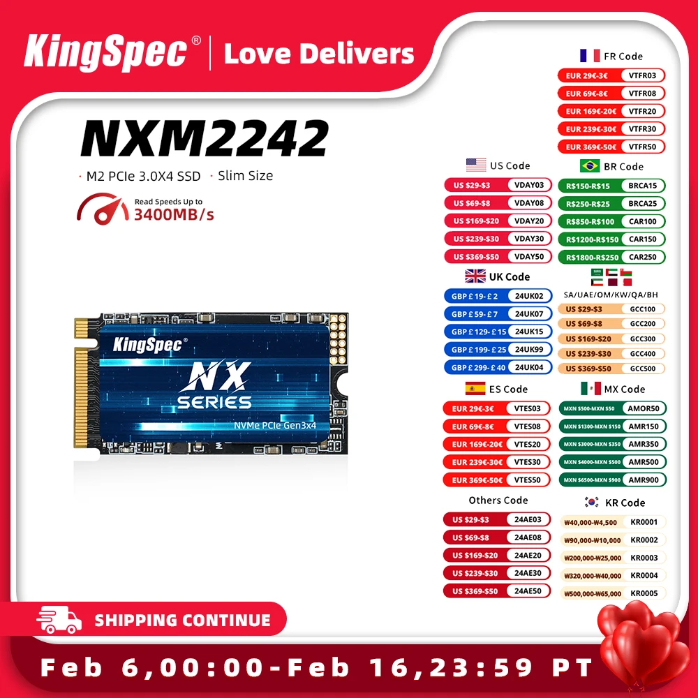 Kingspec M 2 Ssd M2 Nvme 120 Gb 240 Gb 512Gb 1Tb Ssd M.2 Pcie 3.0 Drive Solid Ssd Disk Nmve Hard Drive 2242 Ssd Interni