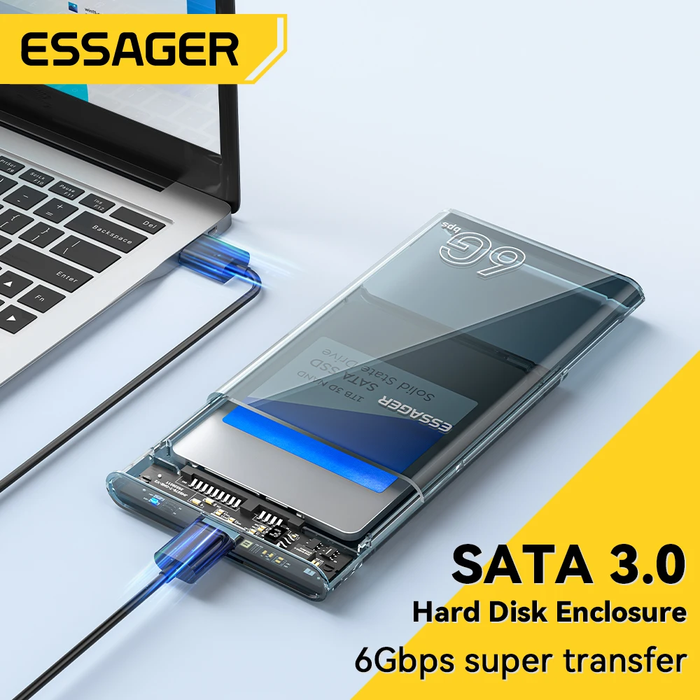 Essager 2.5 Pollici Sata Box Usb 3.0 Hdd Enclosure Custodie Per Dischi Rigidi Mobili Per Ssd Custodia Per Hard Disk Sata Da 2.5 Pollici