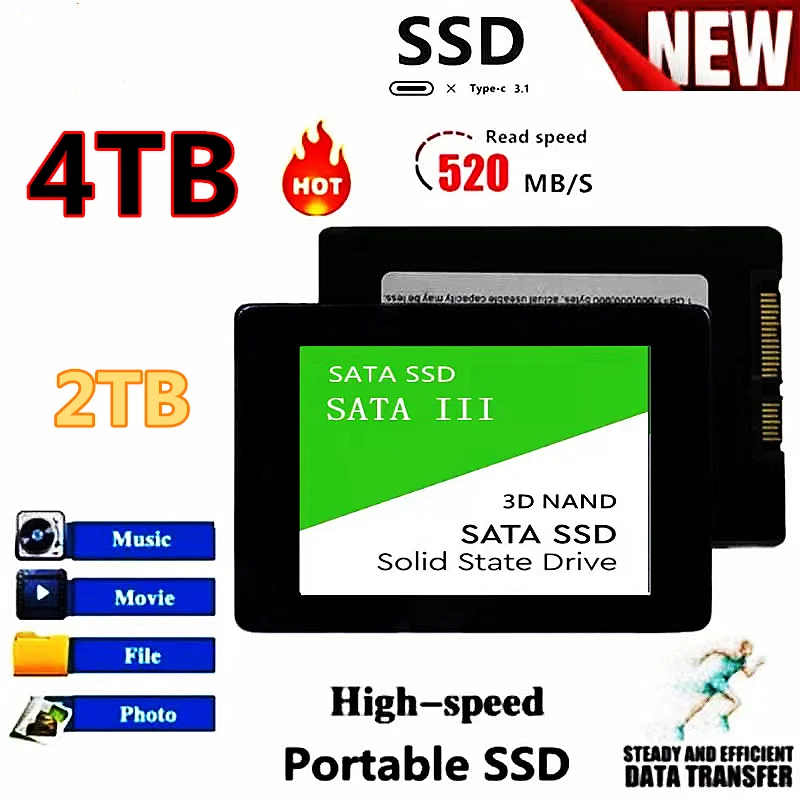 Ssd Drive Hdd 2.5 Hard Disk Ssd 120Gb 240Gb 1Tb 512Gb 2Tb 256Gb Hd Sata Disk Disco Rigido Interno Per Computer Portatile