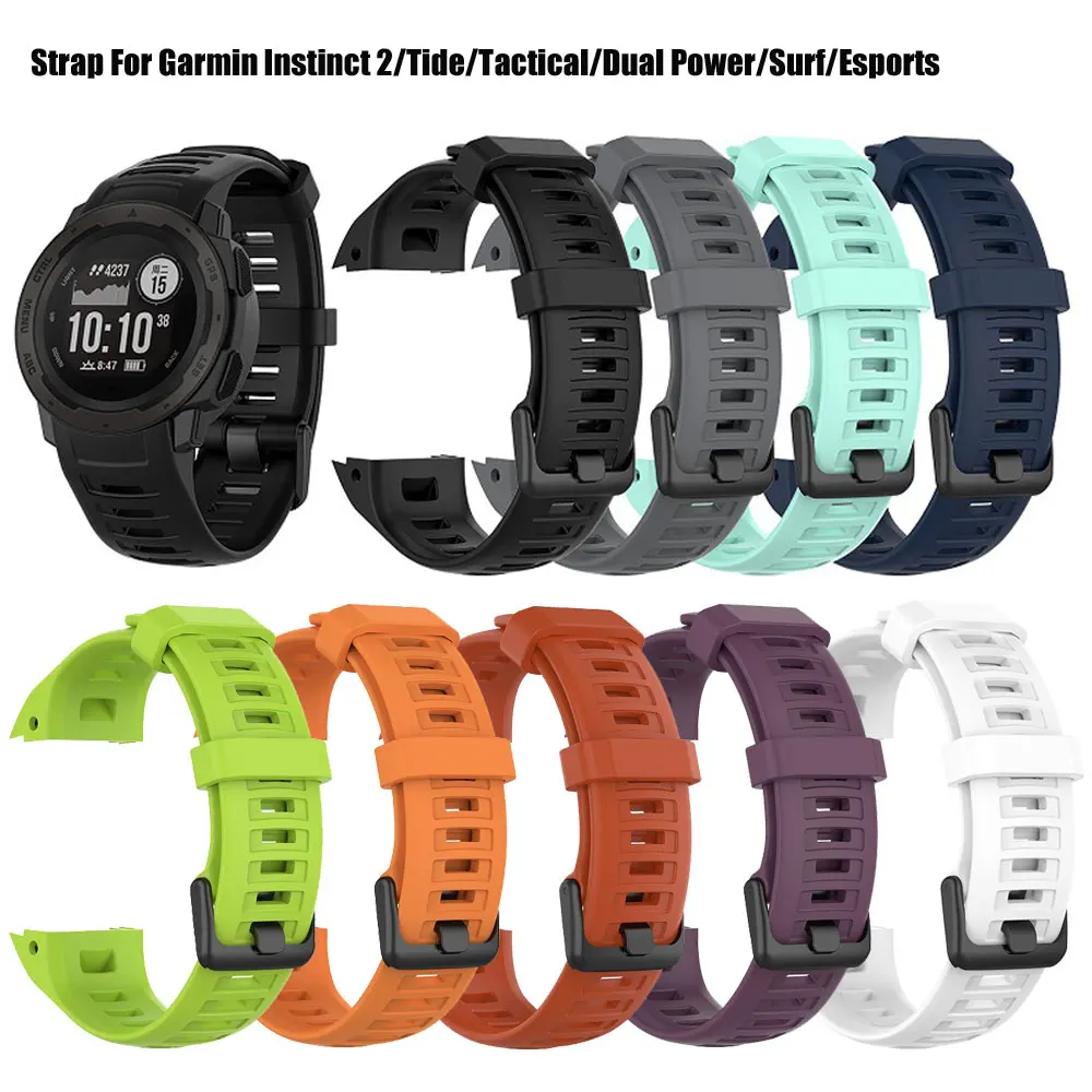 Cinturini Per Orologi Da 22Mm Per Cinturino In Silicone Garmin Instinct Compatibile Con Garmin Instinct 2 Dual Power/Tactical/Esports/Tide