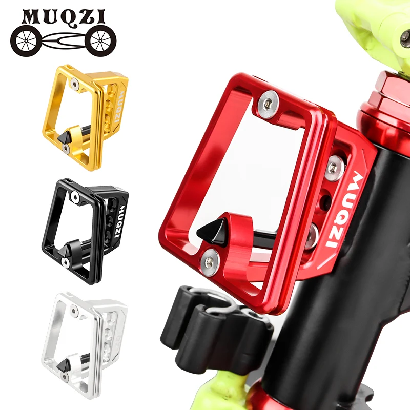 Muqzi Bike Portapacchi Anteriore Per Brompton Dahon Bicicletta Pieghevole 3 Fori In Lega Di Alluminio Supporto Per Borsa Supporto Adattatore Staffa