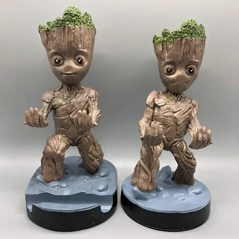 Guardiani Della Galassia Groot Gamepad Holder Action Figure Toys Cute Small Tree Man Phone Bracket Model Ornament Decora I Regali