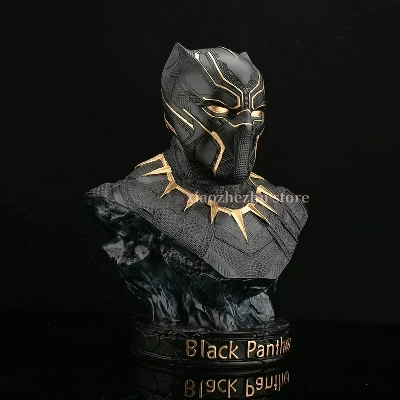 Marvel Action Figure Hero Iron Man Black Panther Busto Resin Statue Collection Model Home Decoration Art Sculpture Giocattoli Per Bambini Regalo