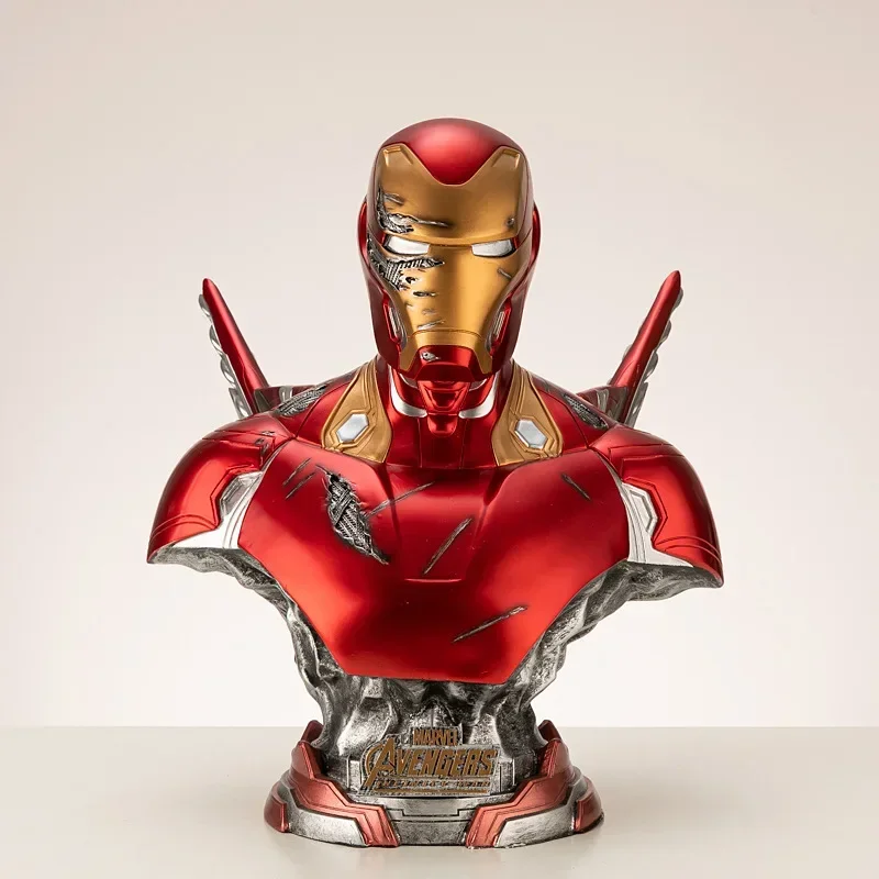 Marvel Action Hero Figure Iron Man Black Panther Busto Resin Statue Collection Model Home Decoration Art Sculpture Crafts Gift