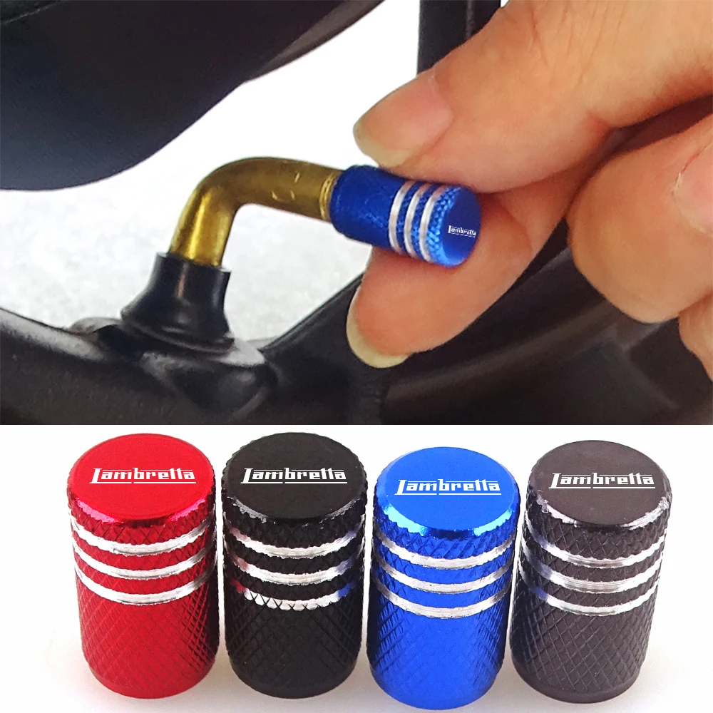 Scooter Emblem Parapolvere Moto Alluminio Pneumatico Pneumatico Tappo Valvola Per Lambretta Ln 125 Ln 151 Ln 150 V-Speciale 50 125 200 Assiano