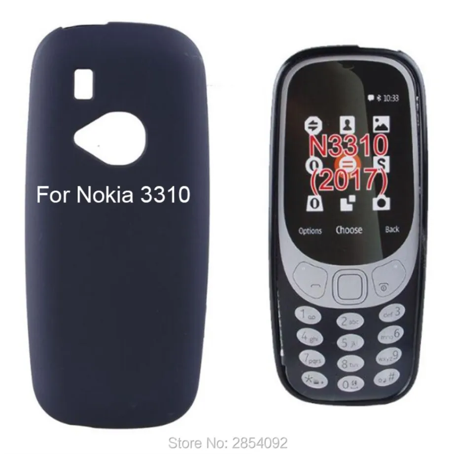 10 Pz Per Nokia 3310 Custodia Sottile Nero Opaco Tpu Gel Skin Per Nokia 3310 2017 2.4 Pollici Dual Sim Phone Cover Protettiva In Silicone