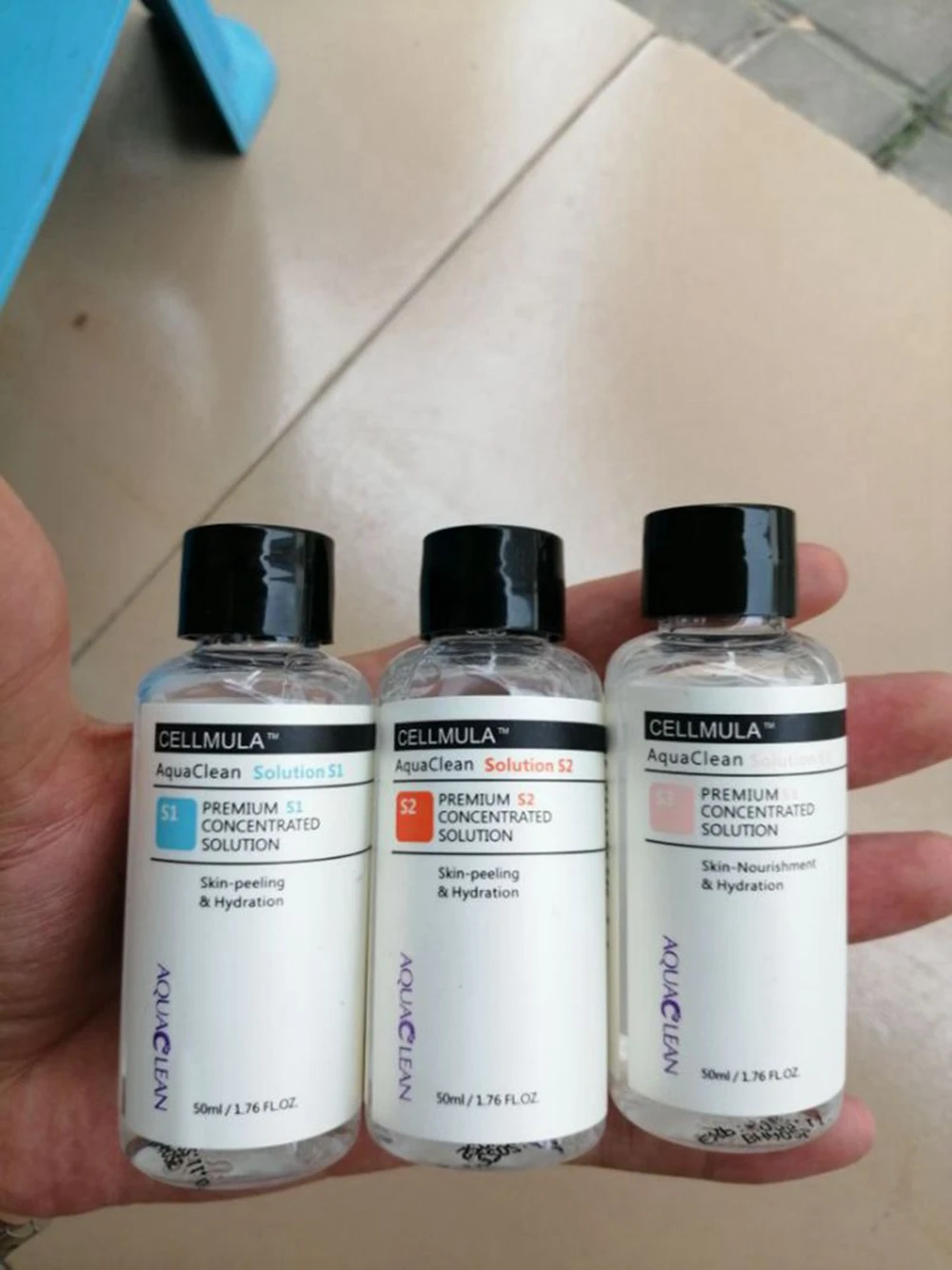 3Pcs Aqua Solution Liquid Cleansing Rughe Remove Hydra Siero Per La Cura Del Viso Premium S1/S2/S3 Soluzione Peeling Concentrata