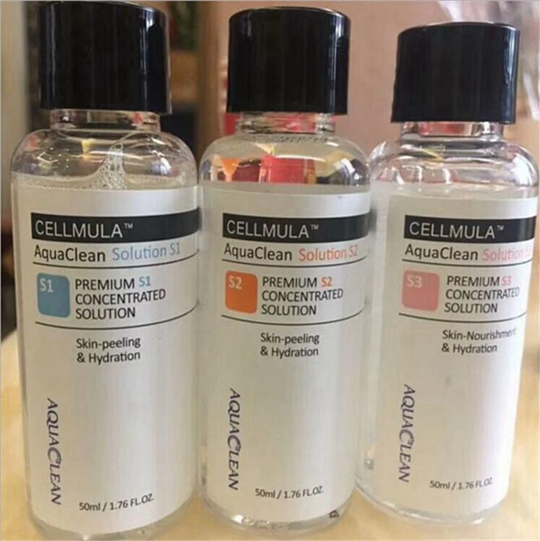 3Pcs Aqua Solution Liquid Cleansing Rughe Remove Hydra Siero Per La Cura Del Viso S1/S2/S3 Soluzione Peeling Concentrata
