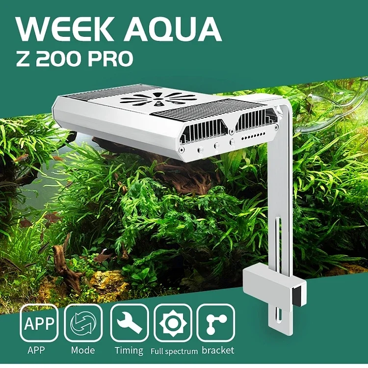 Week Aqua Z200 Pro 70W App Control Regolabile In Altezza Colore Personalizzato Lampada Per Acquario Luce Per Acquario