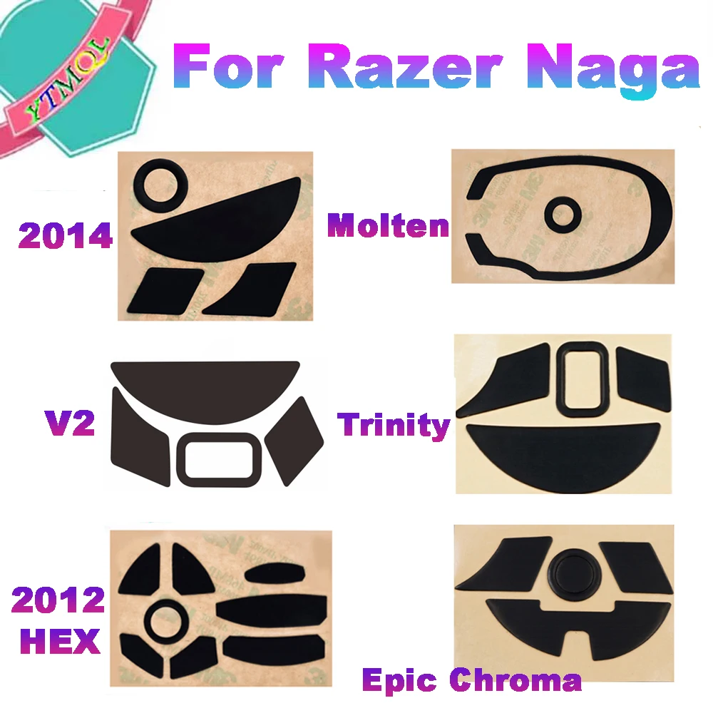 1Set Mouse Sepatu Untuk Razer Naga 2012 2014 Chroma Epik Hex V2 Cair Edisi Khusus Naga Trinity 0.6Mm Mouse Da Gioco Mengganti Kaki
