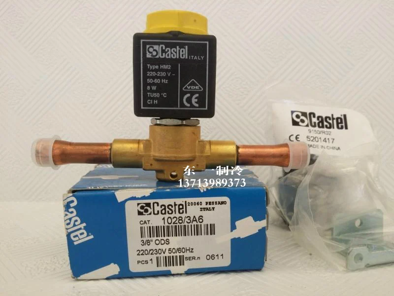 Elettrovalvola Per Frigorifero Castello Castello Italia 1028/3A6 3/8 Interfaccia Elettrovalvola Per Cella Frigorifera 220V