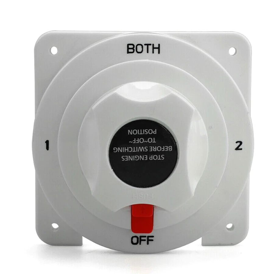 Wooeight White Distribution Marine Boat Battery Switch Marine Dual Battery Selector Switch Per Barca Rv 4 Posizioni 175A 6-32V