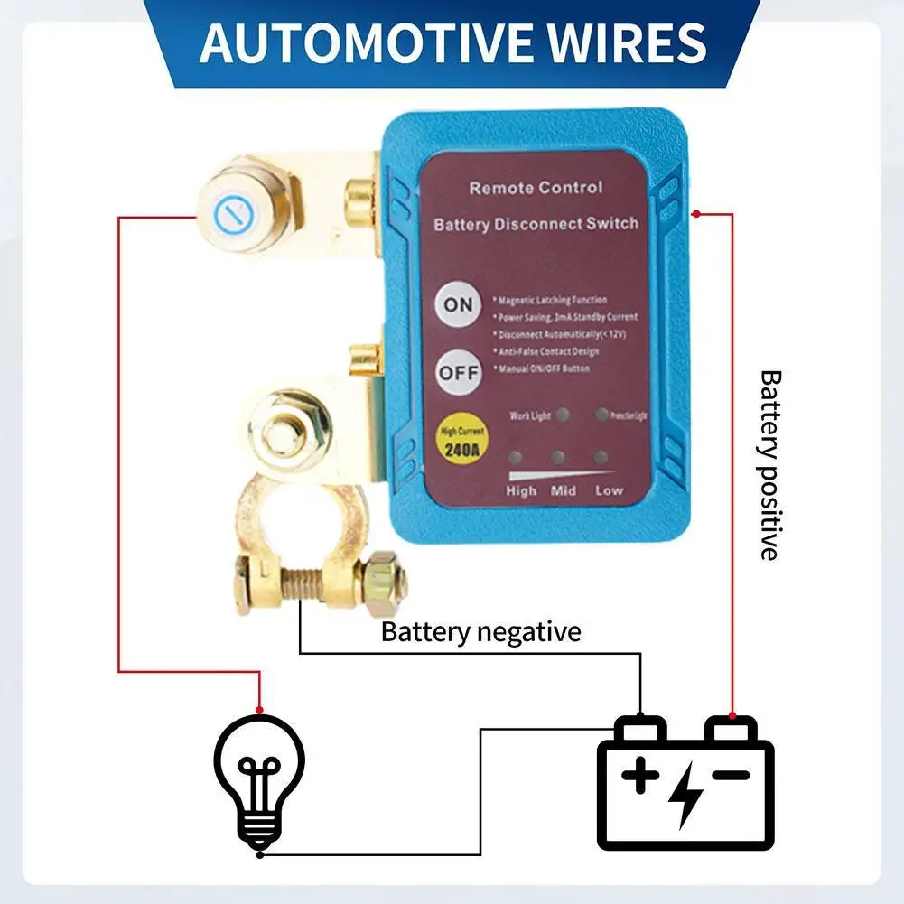 Interruttore Di Spegnimento Automatico 12V 240A Interruttore Di Spegnimento Automatico Interruttore Di Controllo Remoto Doppio Wireless Interruttore D