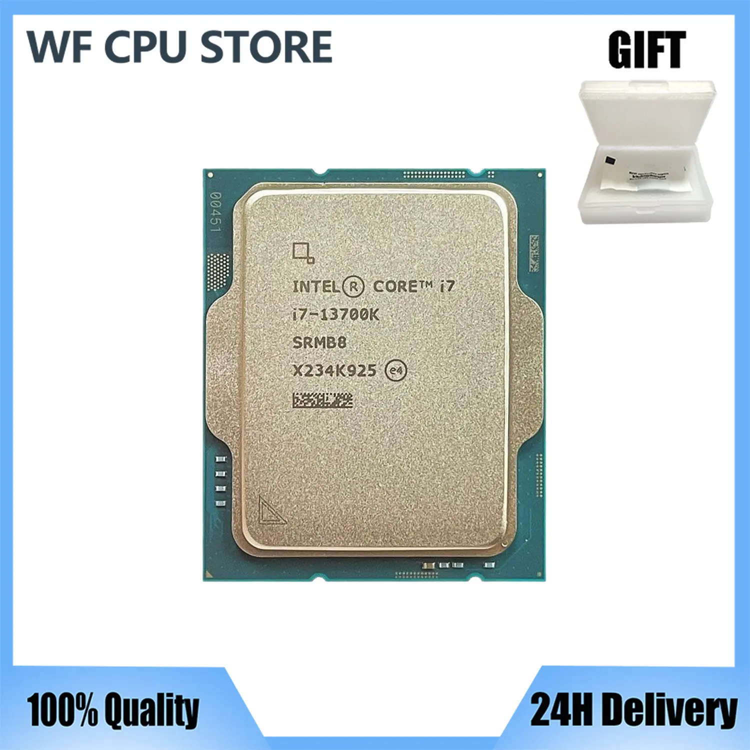 Processore Cpu Intel Core I7-13700K I7 13700K 3.4 Ghz 16 Core 24 Thread 10Nm L3 = 30M 125W Lga 1700 Ma Senza Ventola