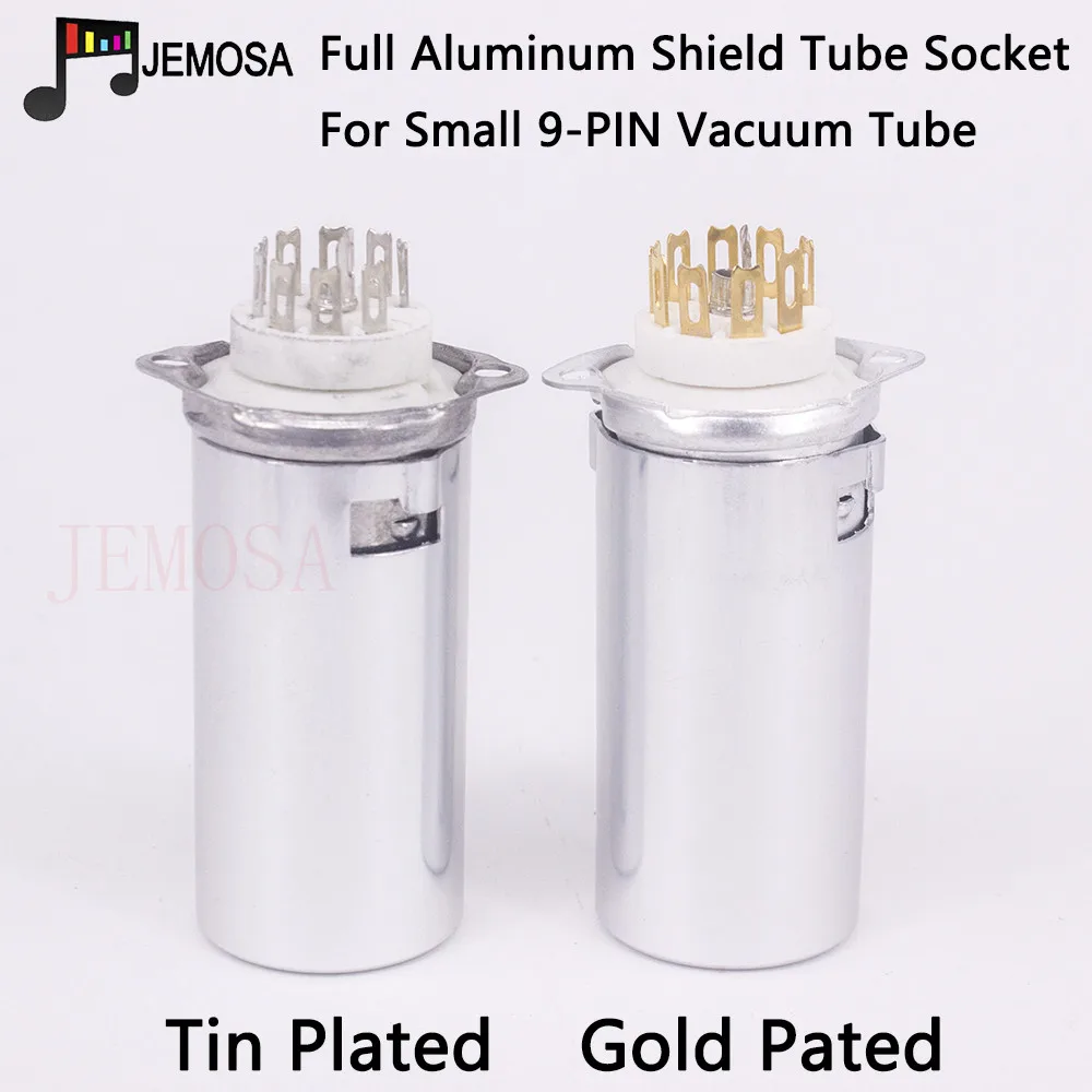 1Pc 9Pin Tubo Zoccolo Ceramico Con Schermo In Alluminio Gzc9-F-B-55 Per El84 6922 12Ax7 12Au7 Ecc83 Ecc82 El84 6922 Amplificatore Tubo Vuoto