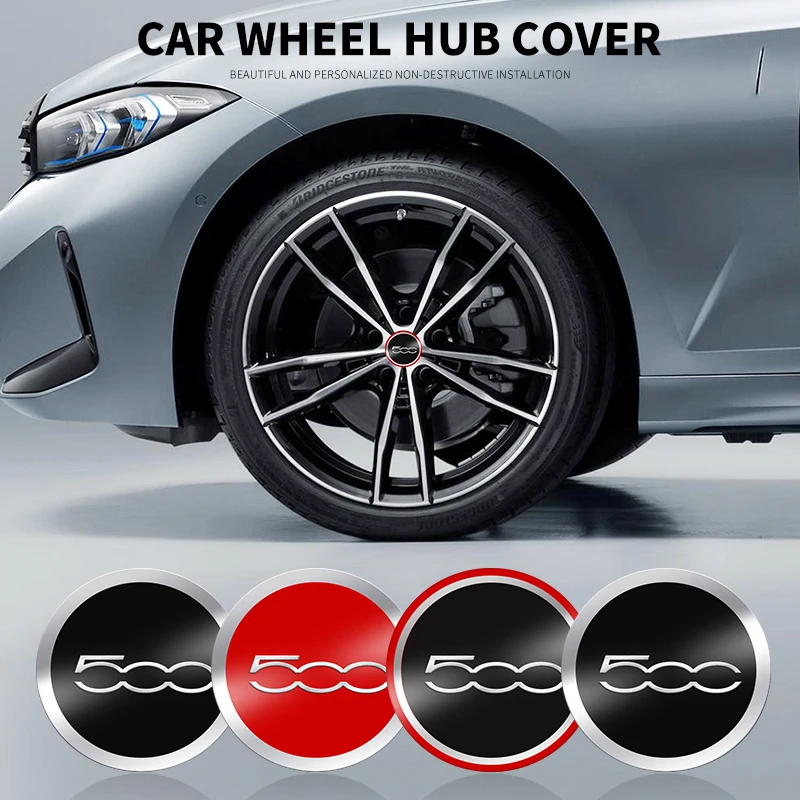 4Pcs 56Mm Car Wheel Center Hub Cap Badge Logo Emblem Decal Wheel Sticker Per Fiat Punto Abarth 500 124 Stilo Ducato Palio