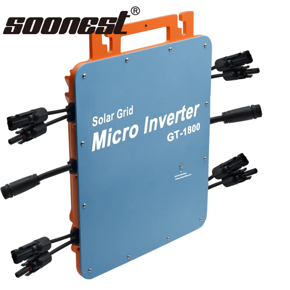 Soonest 2000W 1800W Monofase Mppt Inverter Solare Ibrido Grid Tie Micro Microinverter