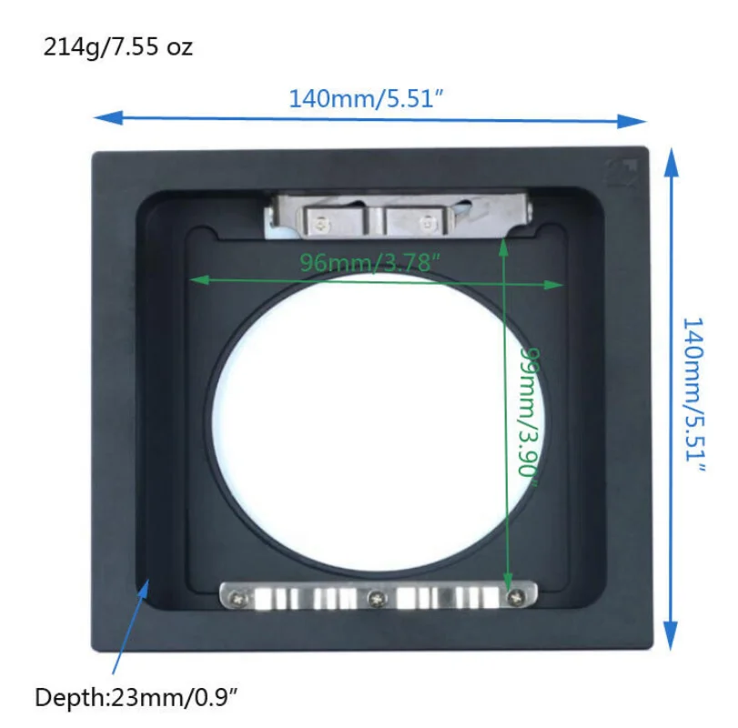 Adattatore Di Conversione Della Scheda Dell'Obiettivo Proscope F/ Sinar Cavaliere A 4X5 Linhof 96X99Mm Da Incasso
