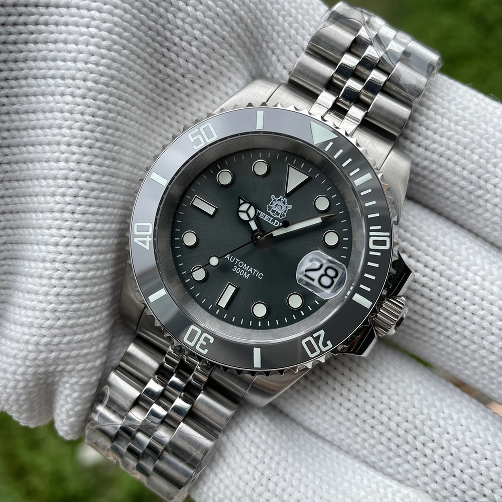 Steeldive Sd1953 Water Ghost Ceramic Bezel Sapphire Mirror Swiss Luminous Nh35 Movement Dive 30Bar Orologio Meccanico Impermeabile