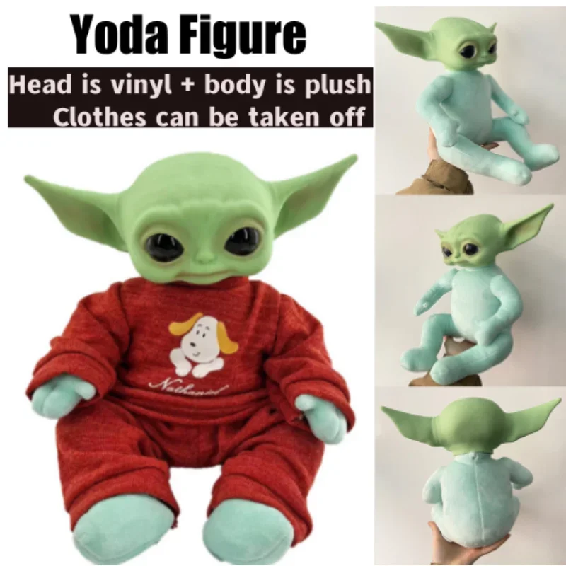 Yoda Figure Doll Grogu Toys Baby Yoda Wear Vestiti Mandalorians Plushies 28Cm Anime Peluche Bambola Regali Di Natale Per Bambini